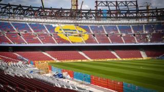 Primeras filas del nuevo Camp Nou, en obras