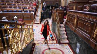 Yolanda Díaz este miércoles en el Congreso.