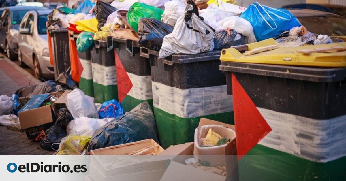 El PSOE 'pinta' banderas de Palestina virtuales para señalar a Almeida lugares sucios de Madrid a los que enviar el Selur