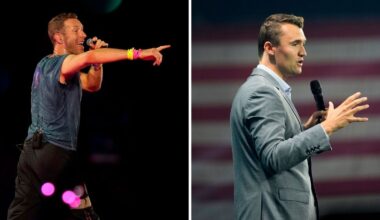 Los fans de Coldplay se enfadan porque Chris Martin pide a sus seguidores que "envíen amor" a la familia de Charlie Kirk