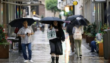 Aemet activa el aviso amarillo por tormentas en la Región de Murcia