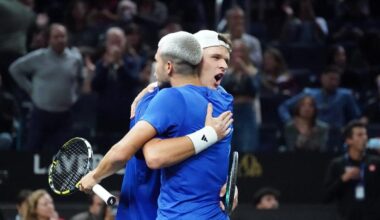Europa se pone 3-1 en la Laver Cup tras el triunfo de Alcaraz y Mensik en dobles