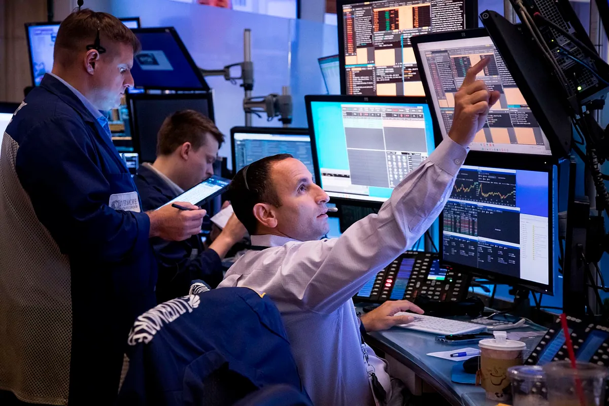 Traders en la Bolsa de Nueva York
