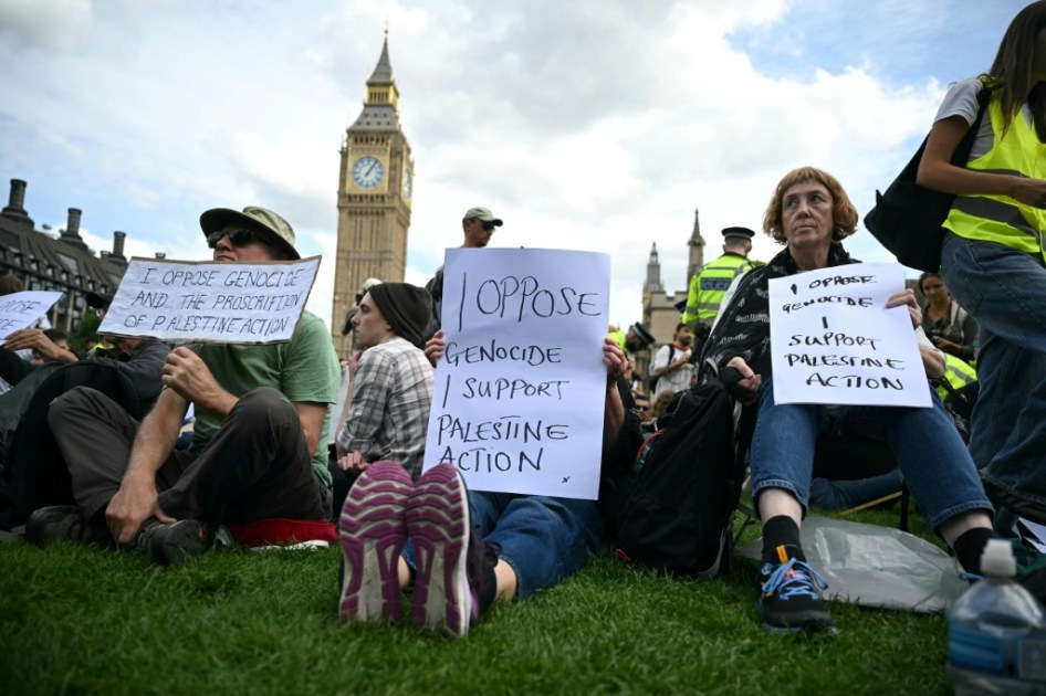 Más de 400 detenidos en una manifestación de apoyo en Londres a un grupo propalestino prohibido