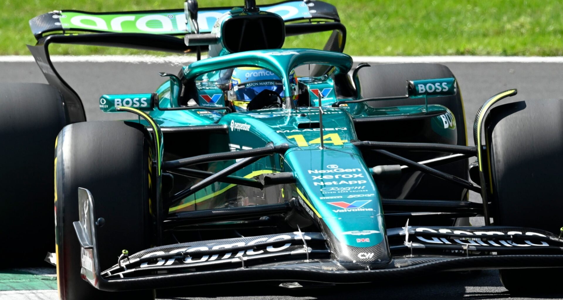 Fernando Alonso durante los entrenamientos libres del GP de Italia.
