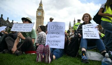 Casi 900 detenidos en protesta en Londres en apoyo de un grupo propalestino proscrito
