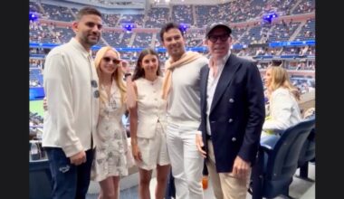 Lindsay Lohan, Checo Pérez y Tommy Hilfiger: la inesperada reunión en el US Open 2025 Cortesía: Marca