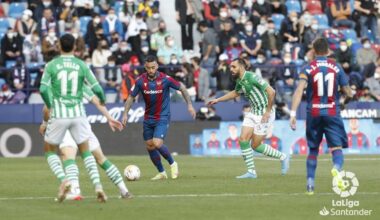 Los números del Betis en el campo del Levante