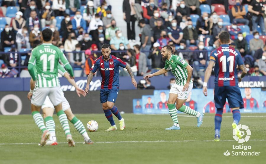 Los números del Betis en el campo del Levante