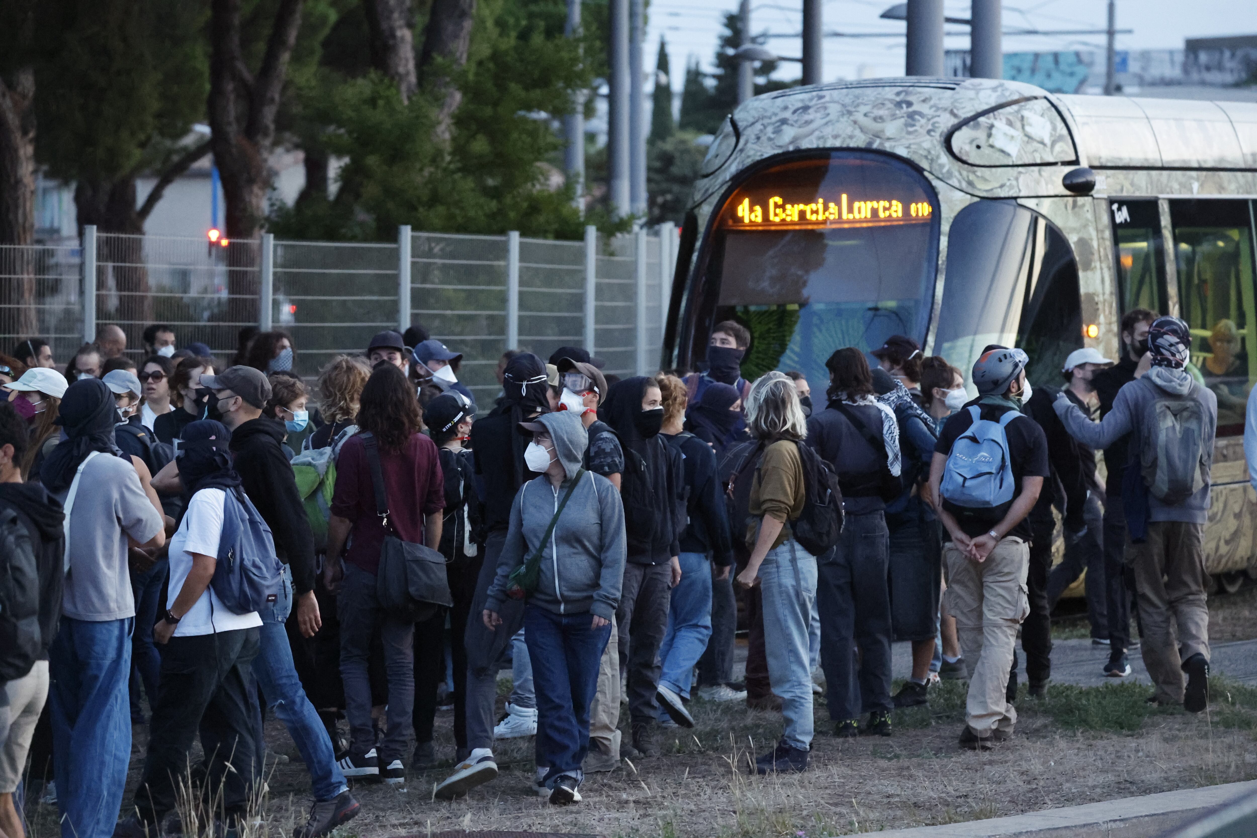 Protestas en Montpellier desde primera hora de la mañana