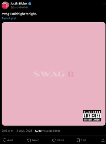 Justin Bieber anunció "Swag II",