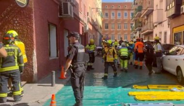 Hallan un muerto en los escombros del bar de Madrid que sufrió una explosión