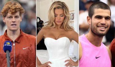 La historia del supuesto triángulo amoroso entre Jannik Sinner, Carlos Alcaraz y una famosa modelo que sorprendió al mundo del tenis