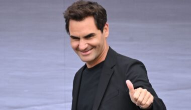 A tres años de su retiro, Roger Federer reapareció en una cancha de tenis