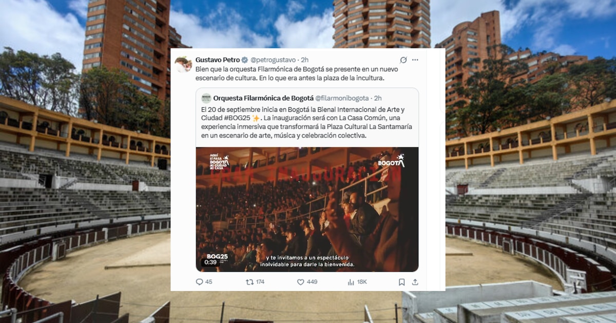 Petro celebró que Filarmónica de Bogotá se presentará en la antigua Plaza de Toros La Santamaría: “En lo que era antes la plaza de la incultura”