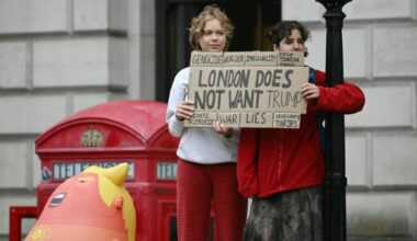 Miles de manifestantes en Londres contra la visita de Trump