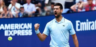 Novak Djokovic of Serbia