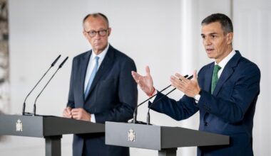 Pedro Sánchez y el canciller alemán Friedrich Merz se reúnen en Moncloa para tratar el conflicto en Gaza y el catalán en la UE, todas las reacciones de la reunión, en directo