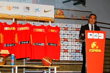 30/06/15 , MADRID, CONSEJO SUPERIOR DE DEPORTES, PRESENTACION LISTA PRESELECCION SELECCION ESPAÑOLA ESPAÑA DE BALONCESTO PARA EUROBASKET 2015 SERGIO SCARIOLO  