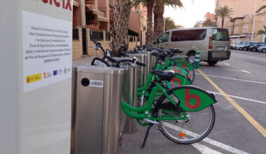 Aparcamiento de bicicletas de alquiler
