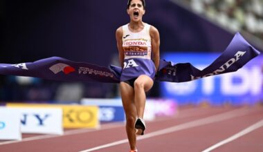 María Pérez repite doblete y Sudamérica se baña en oro en Mundial de atletismo