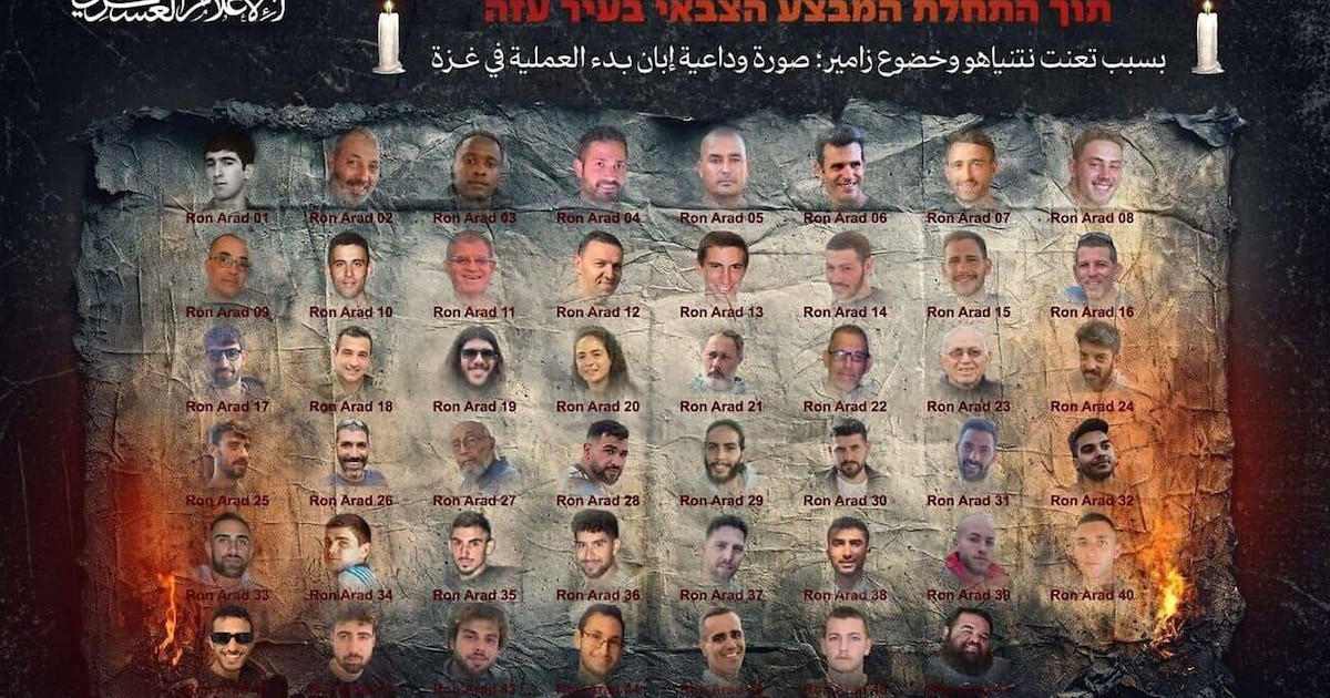 Los terroristas de Hamas publicaron una foto de los 48 rehenes israelíes que permanecen secuestrados en Gaza