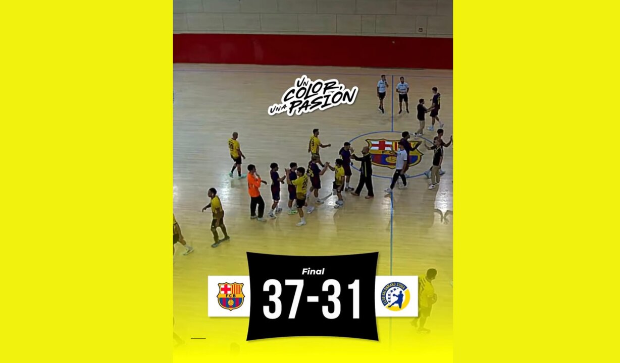 Derrota de un Balonmano Soria que va de menos a más en la complicada cancha del Barça Atlètic