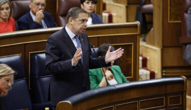 El ministro de Agricultura, Pesca y Alimentación, Luis Planas, en el Pleno del Congreso de los Diputados.