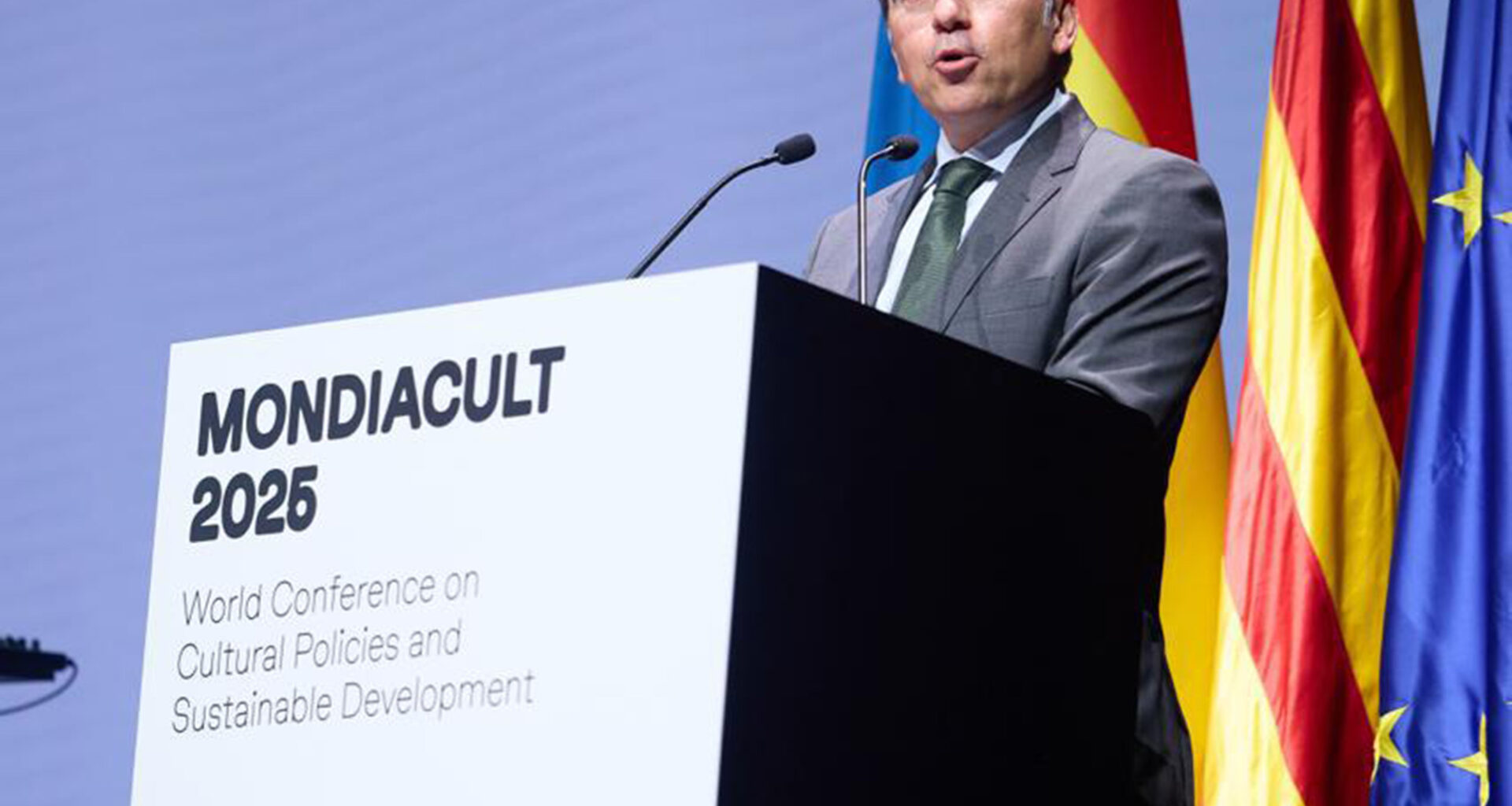 El ministro Albares, en la inauguración de la Conferencia de la UNESCO Mondiacult 2025