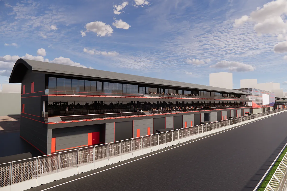 Los pabellones de Ifema 'crecen' con la Fórmula 1: una zona VIP panorámica, boxes y oficinas permanentes en la recta de meta del circuito - El Mundo