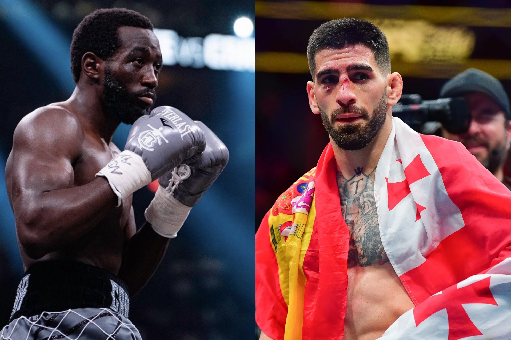 Montaje fotográfico de Terrence Crawford e Ilia Topuria