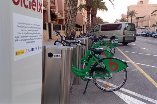 Aparcamiento de bicicletas de alquiler