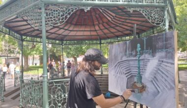 Puertollano se convierte en el lienzo de una treintena de artistas de pintura rápida