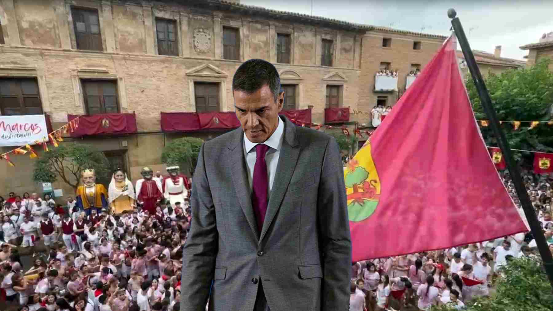 Gritos contra Pedro Sánchez en el cohete de las fiestas de Cintruénigo
