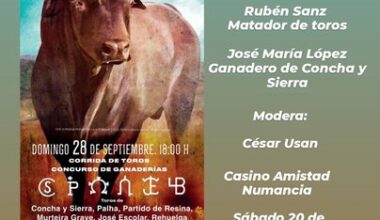 El Casino celebra la confirmación de alternativa de Rubén Sanz en Las Ventas de Madrid