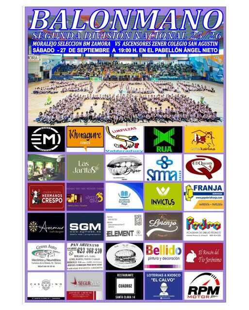 El Balonmano Zamora recibe al Moralejo Selección este sábado en el Ángel Nieto