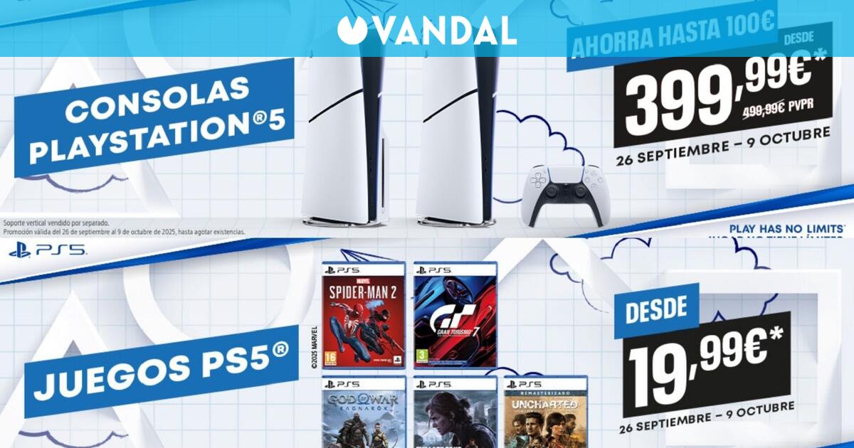 PlayStation lanza nuevas ofertas en PS5 con juegos y consolas con rebajas de hasta 100 euros - Vandal