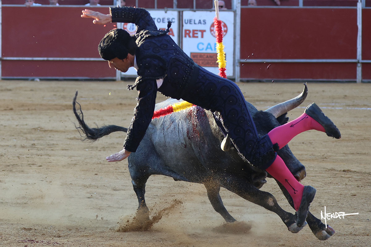 Secuencia fotográfica de la cogida a José Luis Triviño en Fuenlabrada