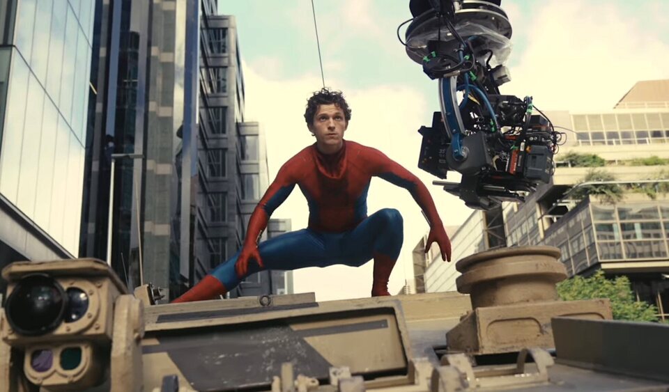 Tom Holland durante el rodaje de 'Spider-Man: Brand New Day'