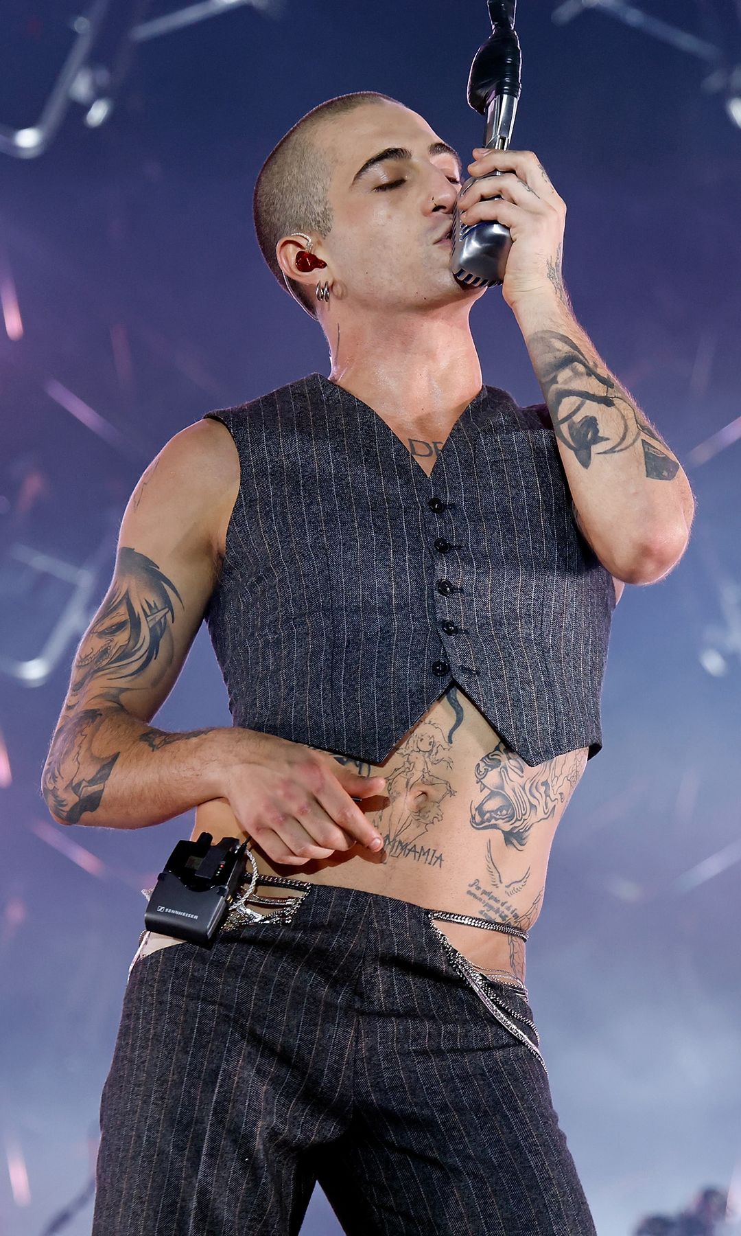 Damiano David durante su concierto en el Madison Square Garden de Nueva York