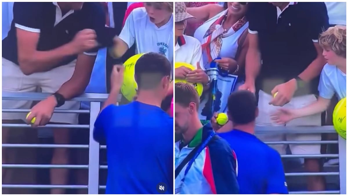 Identifican al hombre que le arrebató una gorra a un niño en el US Open: es CEO de una empresa polaca