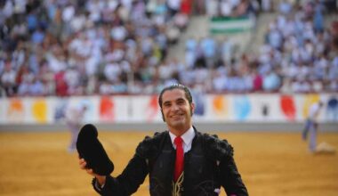 Javier Conde, en una reciente corrida de toros en Málaga.