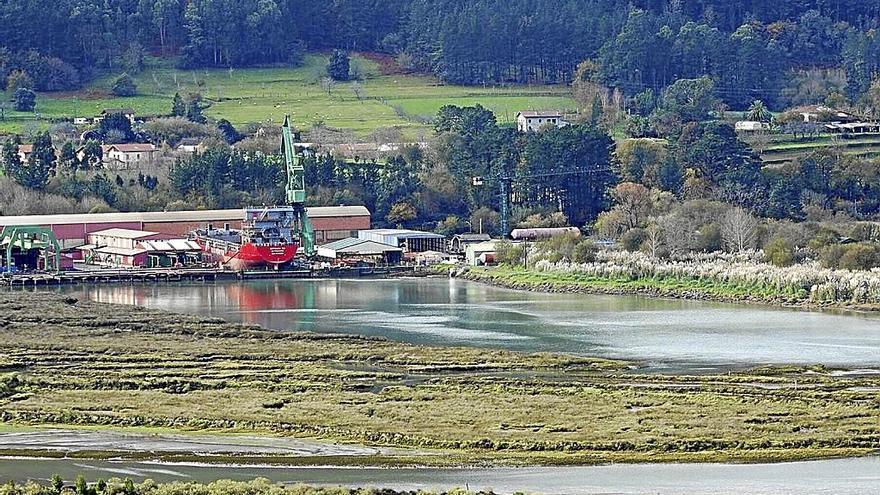 Vista de Astilleros de Murueta, donde está prevista una de las sedes del Guggenheim Urdaibai