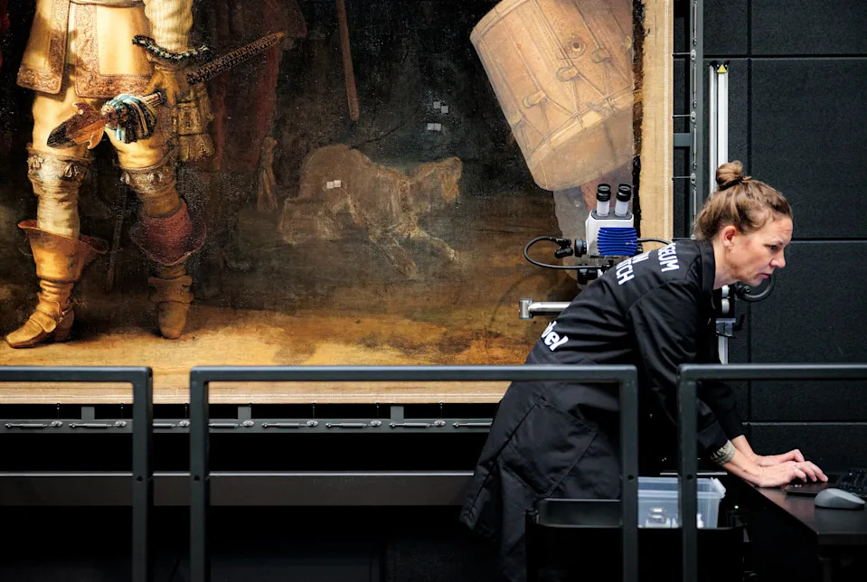 A photo shows the dog in Rembrandt's