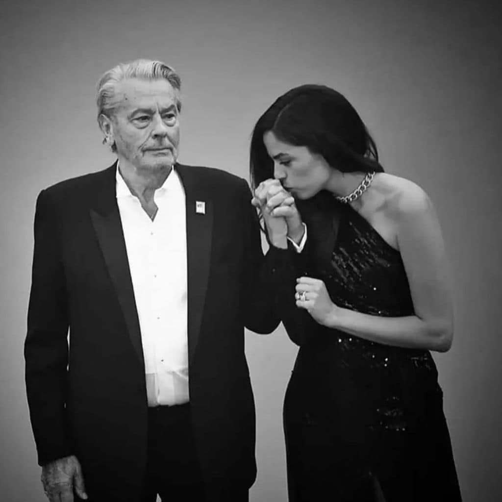 Alain Delon con su hija Anouchka