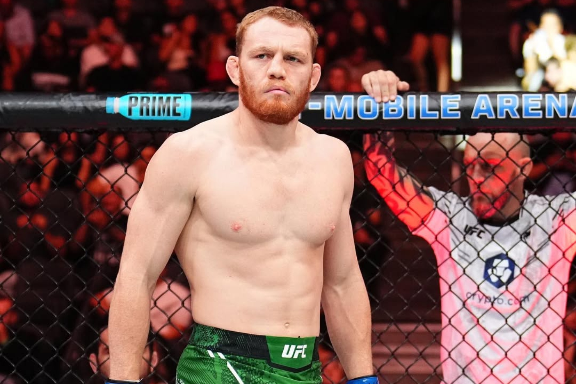 Jack Della Maddalena durante uno de sus combates en la UFC.