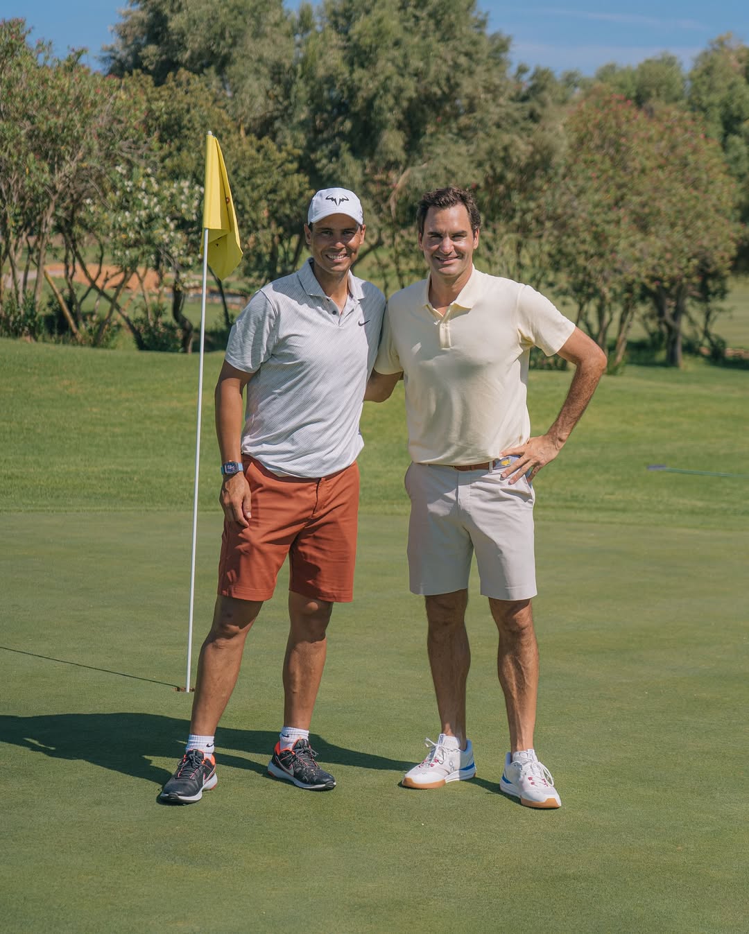 Rafa Nadal y Roger Federer en Pula Golf (Mallorca)