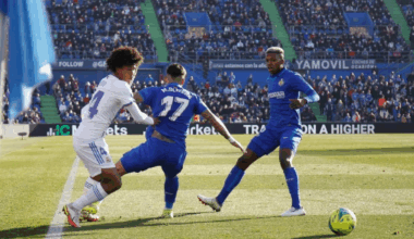 Peter Federico en un partido con el Real Madrid ante el Getafe.