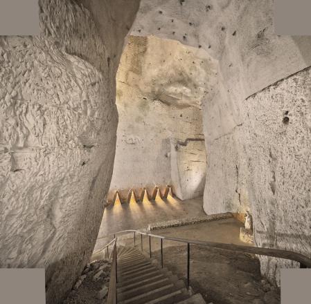 Una de las 'crayeres' donde se guardan los Blanc de Blancs