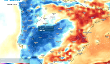 las zonas afectadas por las lluvias y el bajón de temperaturas